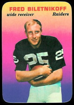 Fred Biletnikoff 1970 Topps Super Glossy football card