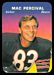 1970 Topps Super Glossy Mac Percival football card