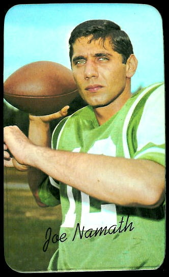 Joe Namath 1970 Topps Super football card