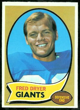 Fred Dryer 1970 Topps rookie football card