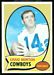 1970 Topps Craig Morton football card