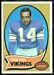 1970 Topps Fred Cox football card