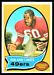 1970 Topps football card #27: Roland Lakes