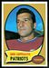 1970 Topps Gino Cappelletti football card