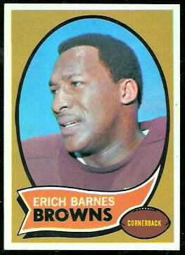 Erich Barnes 1970 Topps football card