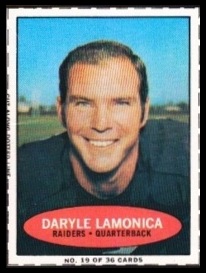 Daryle Lamonica 1971 Bazooka football card
