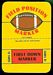 1971 Topps Game Field Position Marker football card