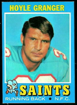 Hoyle Granger 1971 Topps football card