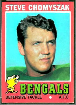 Steve Chomyszak 1971 Topps football card