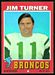 1971 Topps Jim Turner football card
