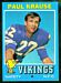 1971 Topps Paul Krause football card