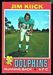 1971 Topps Jim Kiick football card