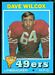 1971 Topps Dave Wilcox football card