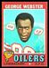 1971 Topps George Webster football card