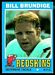 1971 Topps Bill Brundige football card