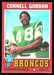 1971 Topps Cornell Gordon football card