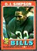 1971 Topps O.J. Simpson football card