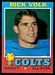1971 Topps Rick Volk football card
