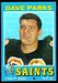 1971 Topps Dave Parks football card