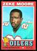 1971 Topps Zeke Moore football card
