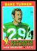 1971 Topps Bake Turner football card