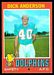 1971 Topps football card #67: Dick Anderson