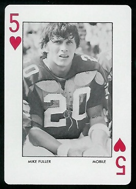Mike Fuller 1972 Auburn University playing card