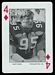 1972 Auburn Playing Cards football card #4D: Rusty Deen