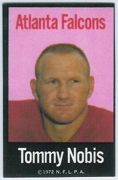Tommy Nobis 1972 NFLPA Iron Ons football card