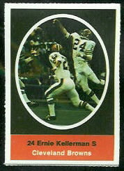 Ernie Kellerman 1972 Sunoco Stamps football card