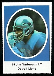 Jim Yarbrough 1972 Sunoco football stamp