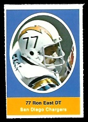 Ron East 1972 Sunoco football stamp