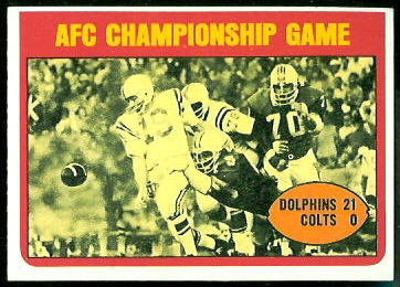 AFC Title Game 1972 Topps football card