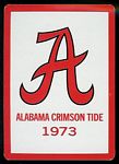 1973 Alabama football playing card back