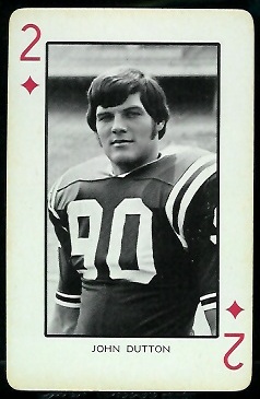 John Dutton 1973 Nebraska Cornhuskers playing card
