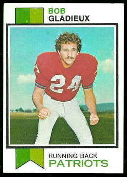 Bob Gladieux 1973 Topps football card