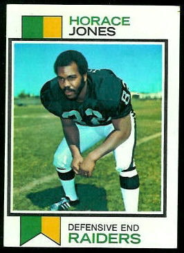 Horace Jones 1973 Topps football card