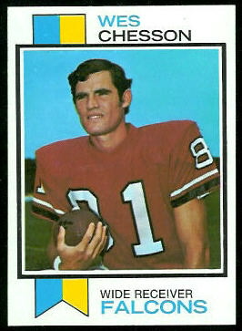 Wes Chesson 1973 Topps football card