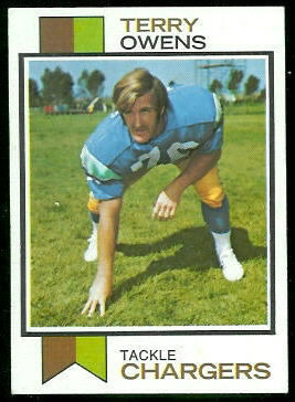 Terry Owens 1973 Topps rookie football card