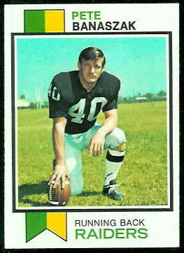 Pete Banaszak 1973 Topps football card