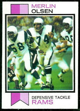 Merlin Olsen 1973 Topps football card