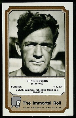 Ernie Nevers 1974 Immortal Roll football card