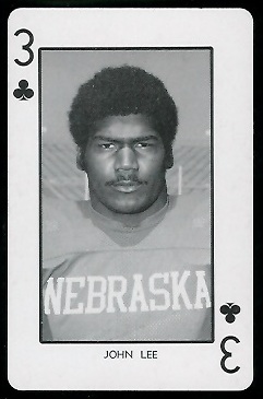 John Lee 1974 Nebraska football playing card