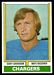 1974 Parker Brothers Gary Garrison football card