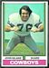 1974 Parker Brothers football card #80: John Niland