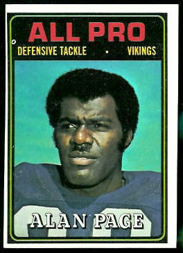 Alan Page All-Pro 1974 Topps football card