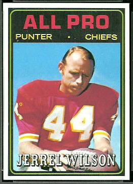 Jerrel Wilson All-Pro 1974 Topps football card