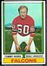 1974 Topps football card #160: Tommy Nobis