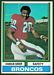 1974 Topps Charlie Greer football card