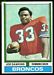 1974 Topps Joe Dawkins football card